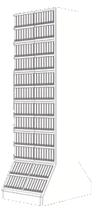 Multifile Splayed Base Storage Cabinets